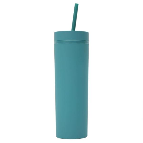 The Manufacturer's New Cross-border Modern And Simple Frosted Double-layer Plastic Cup Is A Universal And Portable 16OZ Straight Cup