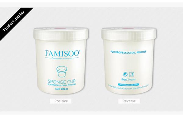 White Color Plastic Permanent Makeup Tools Accessory Microblading Pigment Sponge Cup