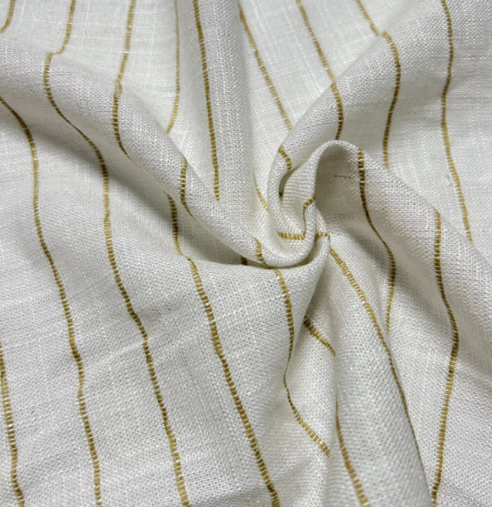 Wholesale Ready Stock Soft Quality Yarn Dyed Slubbed French Organic Viscose Linen Rayon Blend Fabric for Clothing