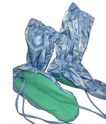 O PVC pontilhou as sapatas Dissipative eletrostáticas da luva longa laváveis com laços