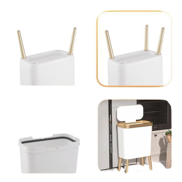Large Household Bathroom Creative Living Room Tall Kitchen Narrow Slit Rectangle Plastic Trash Can Recycling Bin Waste Bin