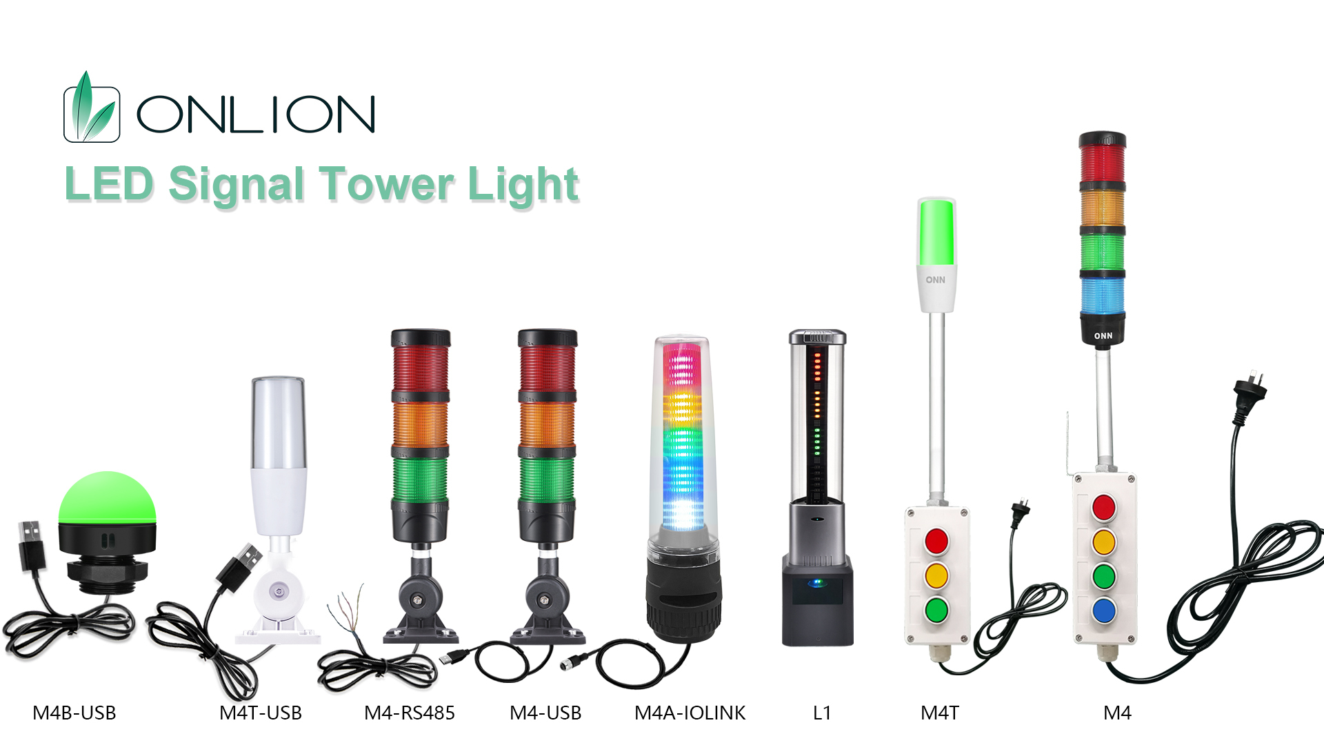 ONN-M4-50 Tri Color LED Signal Tower Light For CNC Machine