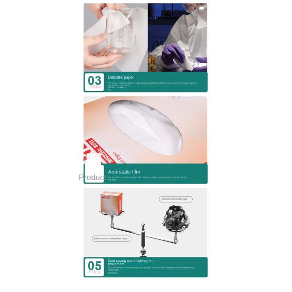 280pcs Eco-Friendly Thermal Use Microfiber Wipes for Dust-Free Industrial Cleaning