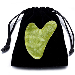 Face Massager Board Scraper Stone Guasha Different Shape with 100% Natural Jade Bag