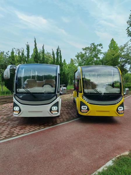 14 Seats Tourist Shuttle Car 4-Wheeled Electric Shuttle City Sightseeing Bus Off Road Tour