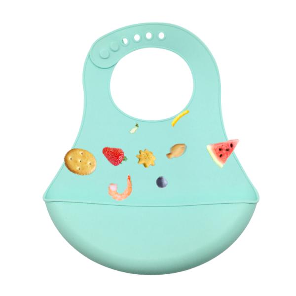 Hot selling 2018 Amazon Wholesale Waterproof Silicone babies Bib Infant Bib