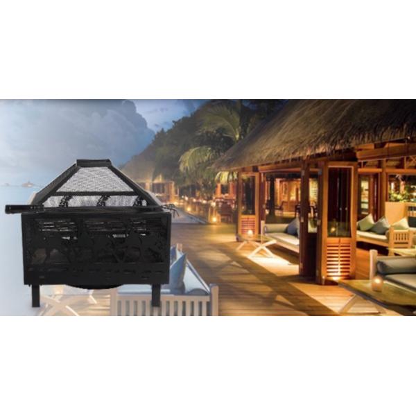 Подгонянный провод сварил стальное барбекю жарит деревянную увольнятьую яму барбекю металла