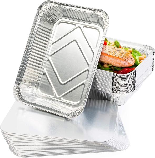 O recipiente de alimento de alumínio do OEM/filtra o meio tamanho 9X13 gravado retangular