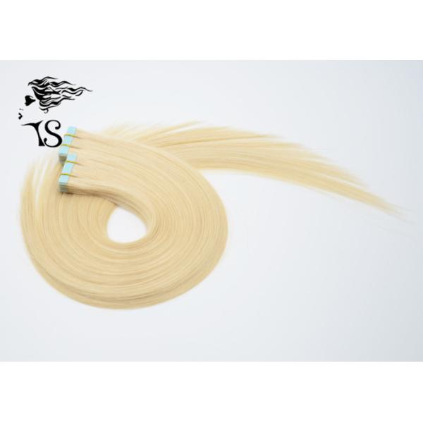100% Indian Virgin Remy Tape In Hair Extensions Long Silky Straight Blonde 613
