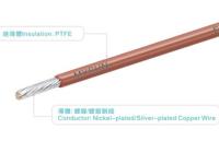 Le fil isolé par FEP d'UL1659 600v 250C a étamé le noir de cuivre de VW -1 de 24AWG FT1