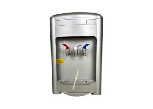 Three Taps Countertop Water Cooler Dispenser Machine Silver Painting Color With