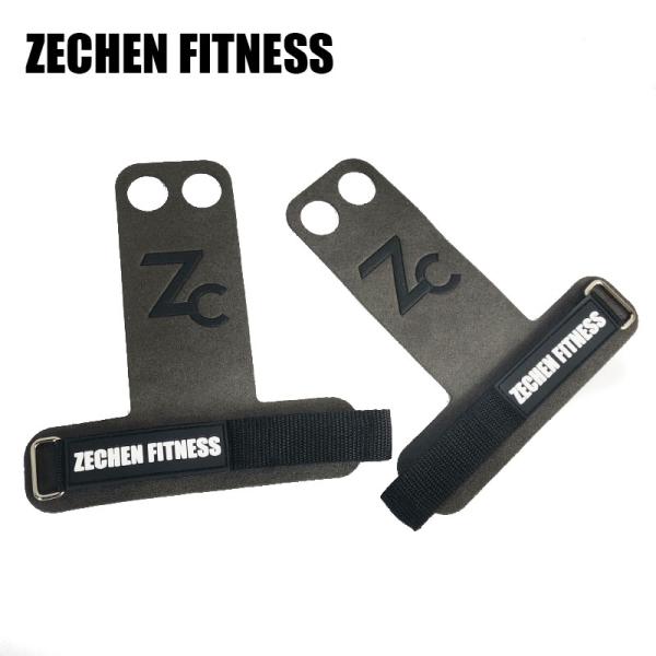 2.25Mm 2 Hole CrossFit Hand Grips Support Grey Microfiber Leather Pull Up Fitness Accessories