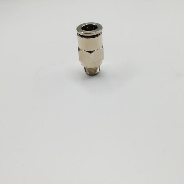 Push In Quick Connect Air Fittings Pneumatic Pipe Fittings Copper Nickel Plating