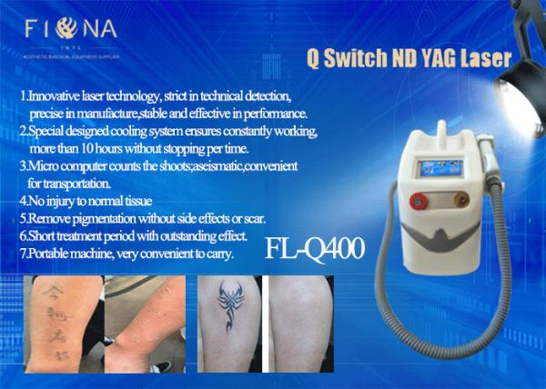 Small Q Switched ND YAG Laser tattoo removal Machine Portable Long Pulse Pigmentation Removal Machine