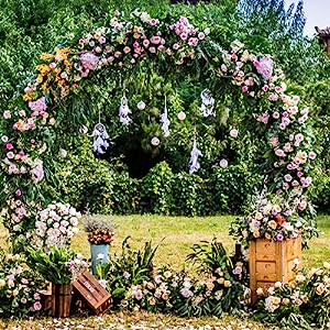 Metal Garden Arbor Wedding Arch, Combination for Various Climbing Plants, Rose Vines, Bridal Party Decorati