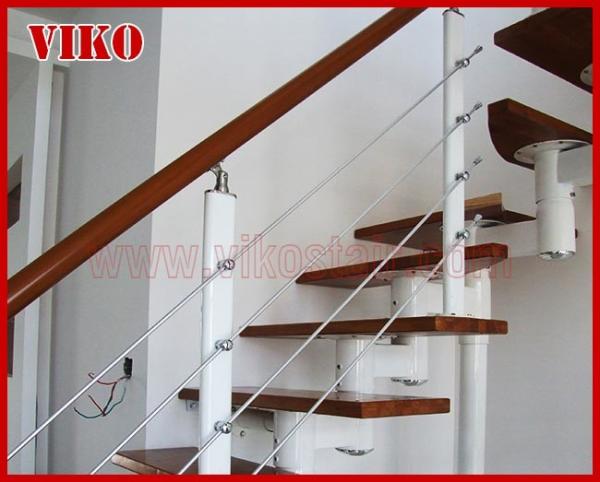 Steel Cable Stair VK73SC Handrail Beech 304 Stainless Steel Aluminum Baluster  Treed BeechGlass Carbon SteelPowder-coate