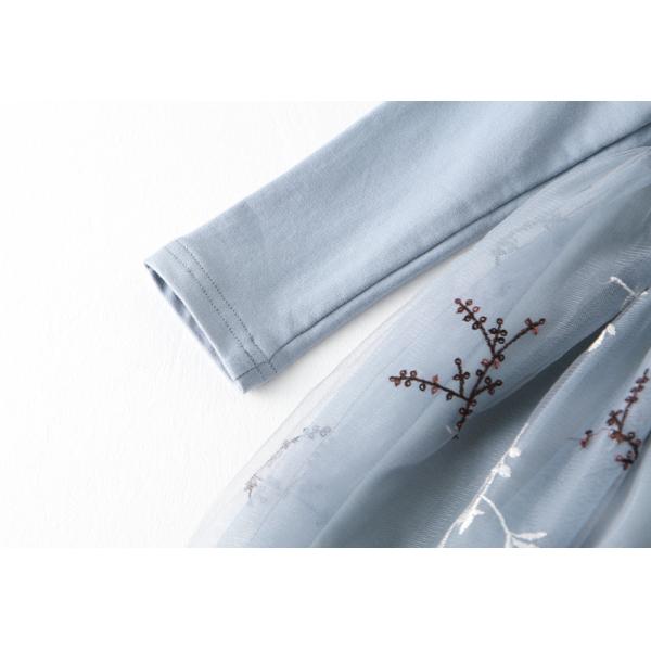 1.1M Children Worsted Spring Pink Lace Formal Long Sleeve Dresses Knee Length