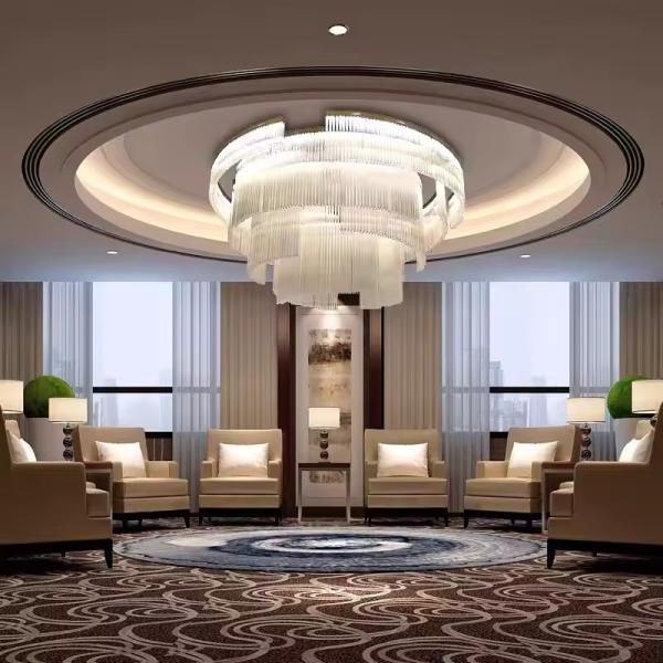 Lampe de plafond intérieure lustre salon salle à manger salle à manger moderne de luxe bronze en acier inoxydable verrou de verre à LED pendant lumière