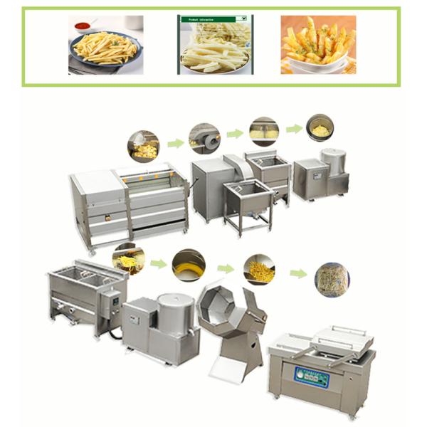 100Kg/H Semi Automatic Frozen French Fries Production Line With Electric Heating 1500W