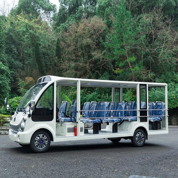 72V Large Capacity lead Acid Battery 14 Seater Electric Tourist Bus Sightseeing Car