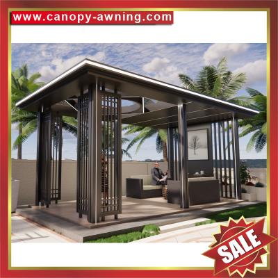 Modern outdoor rain sunshade aluminum pavilion gazebo canopy awning shed shelter for backyard
