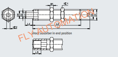 Amortisseur pneumatique de cylindres d'air de DYSC-7-5-Y1F 548012 GTIN4052568005986