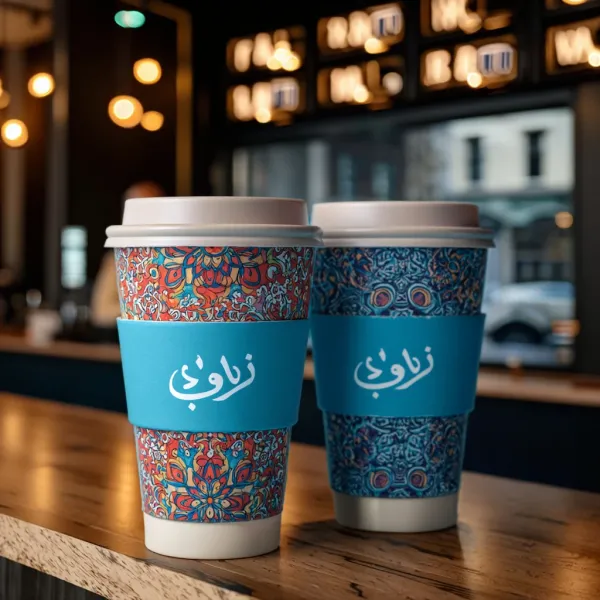 Custom Design Coffee Packaging Cardboard Cup Sleeves for Hot Drinks Coffee Cups