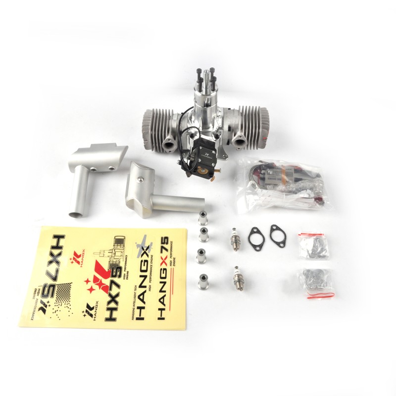 HANGX 75CC RC Plane Gasoline Engine 2 Twin Cylinder For Fixed Wing Airplane