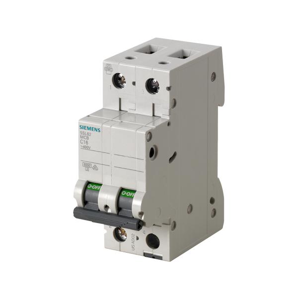 100% Strictly Tested 5SL6210-7CC 2-Pole Miniature Circuit Breaker for Siemens 400V 6kA