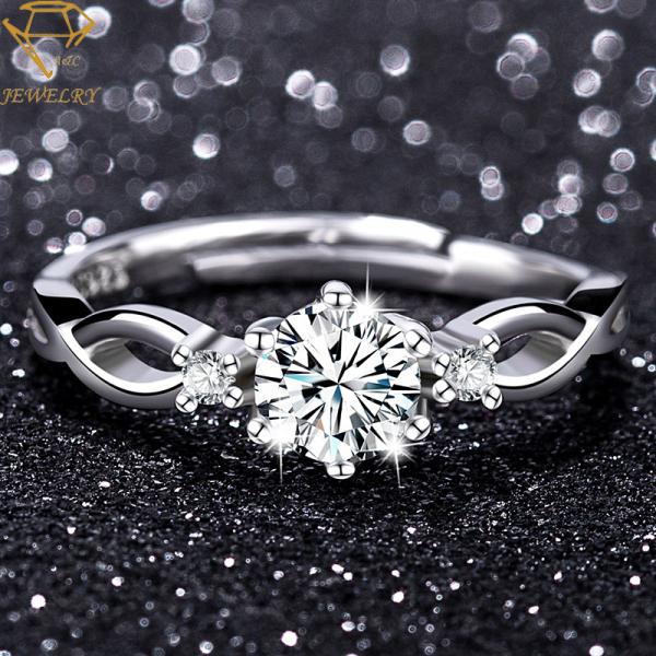 Silver Plated Rings Personalized Jewelry Cubic Zirconia