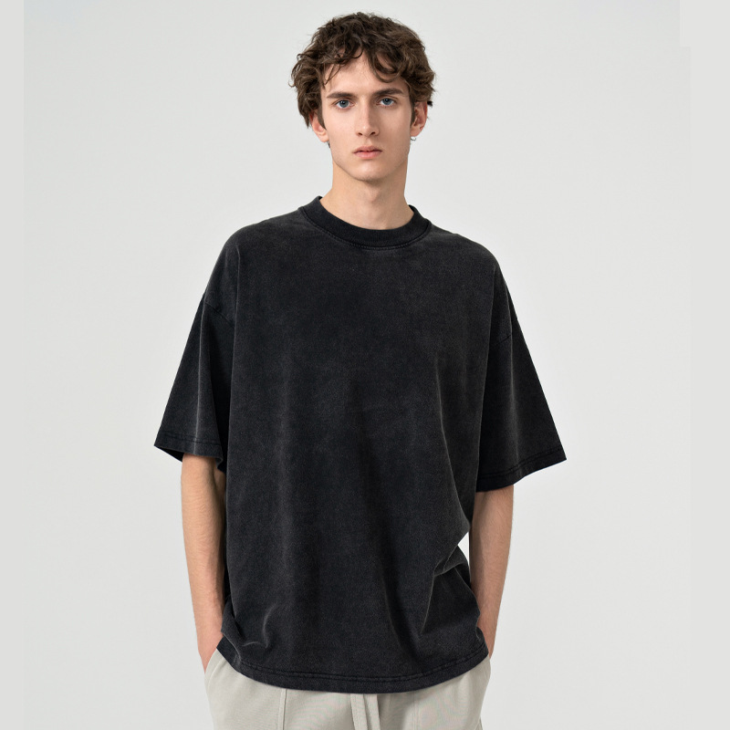 Custom Design Plain Men Oversized Heavyweight Cotton Vintage Wash T Shirts Washed Tees Unisex