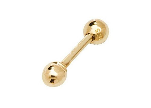 Screw Back 9K Gold Earrings for Cartilage for Engagement Wedding