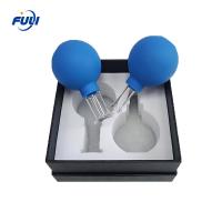 2 copos ajustados colocando faciais azuis da massagem da ferramenta da massagem da circulação sanguínea do aumento dos PCes 15/25mm