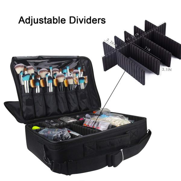 3 Layer Zipper Closure Brush Storage Box With Shoulder Strap