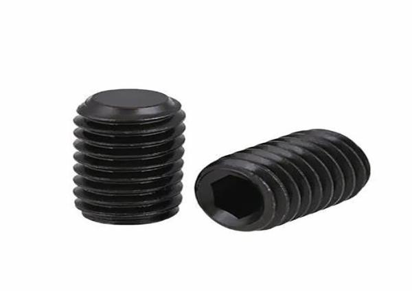 Aço carbono revestido de zinco preto GR2 GR5 Hex Socket Flat Coin Cup Dog Ball Point Set Screw DIN913
