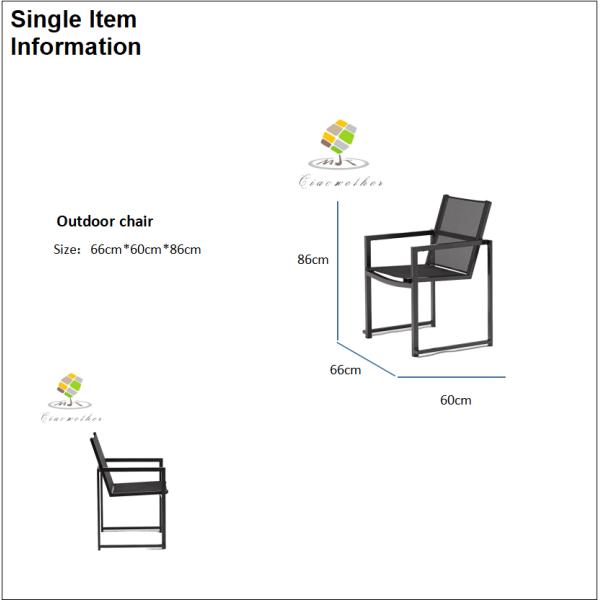 Material Superior y Cuadro de Aluminio de malla Diseño moderno Silla plegable al aire libre para el rendimiento
