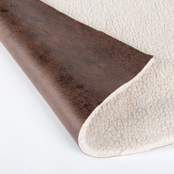 100% Polyester Sherpa Fleece Teddy Bonded Suede Knitted Fabric for Garment Making