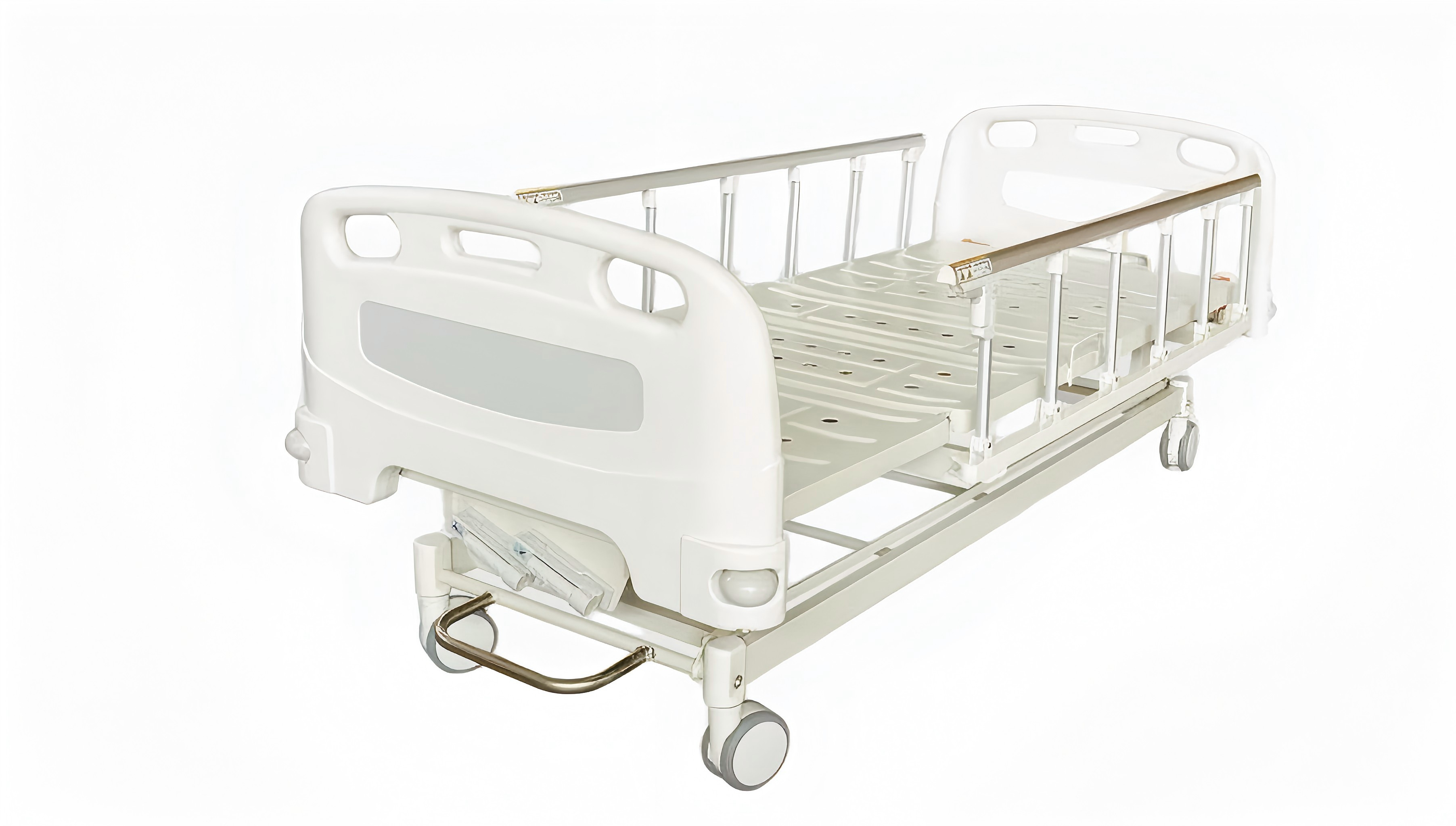 Manual Two-Crank Hospital Bed with ABS Panels & Bi-Directional Protection - B4-2