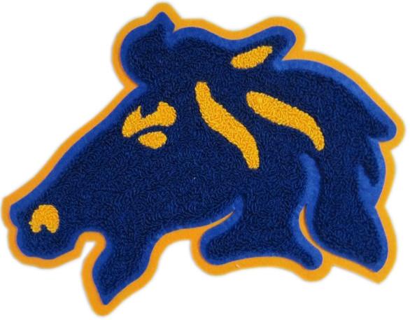 Heat Cut Border Single Felt Chenille Logo Patches 9C Color