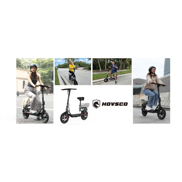 C10 12''*2.125 450W Folding Electric Mini Scooter with LCD Rear Brake 36v Foldable Bike Supply Lithium Battery
