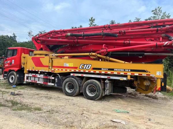 Diesel 11 Years Zoomlion Mer Cedes Benz 47 Meters Used Concrete Pump Truck 52 Meters Horizontal Delivery Distance