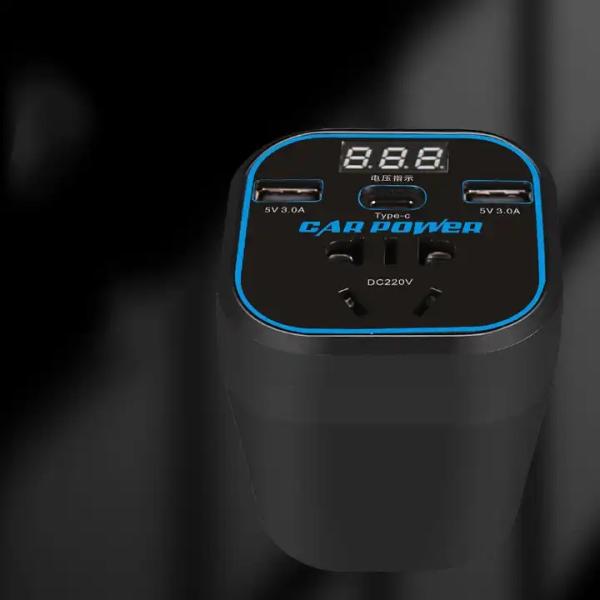 150W Car Power Inverter Charger Car Power Inverter Dc 12V 24V To 110V 220V Ac Car Power Inverter For Cup Holder