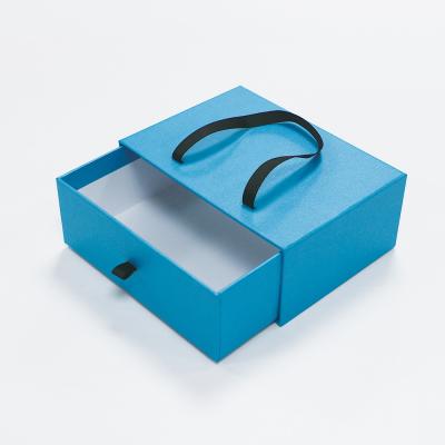 Hot Stamping 4C Offset Printing Cardboard Drawer Boxes With Handle