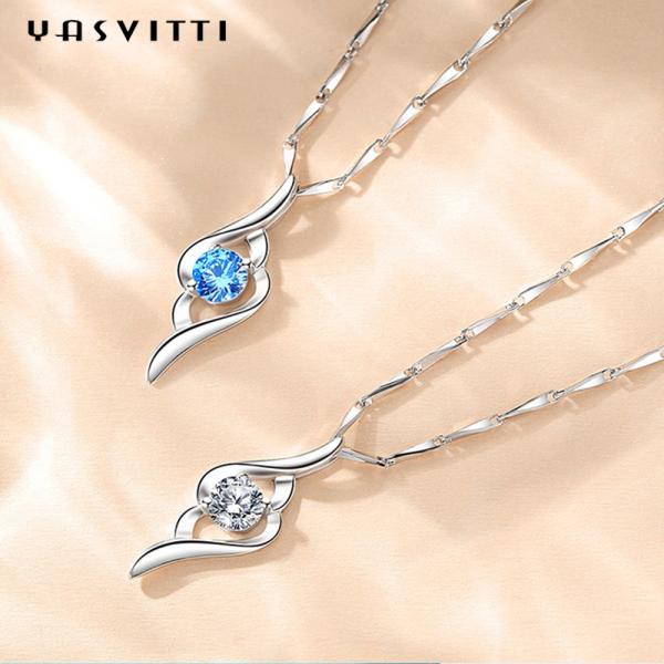 ожерелье ожерелья пера ангела 8g 28mm серебряное Hypoallergenic стерлинговое серебряное