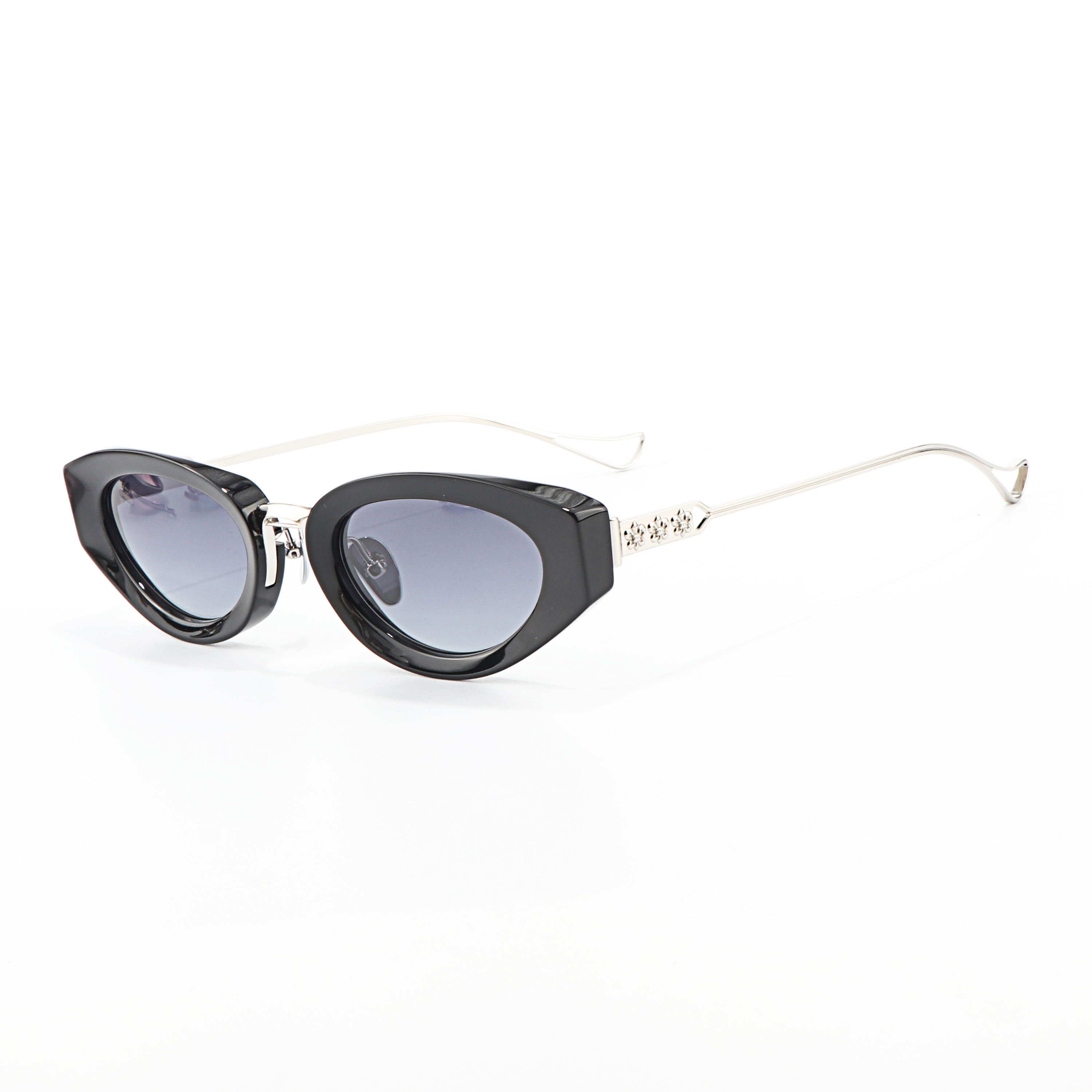 Fashion Cat Eye UV400 Protection Acetate Frame with Metal Embellishment Bulk Supplier Brand High-quality Sunglasses for Women