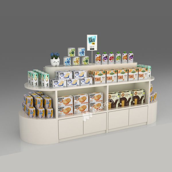 Custom Baby Store Furniture Multilayer Retail Merchandising Displays Wooden Shelf