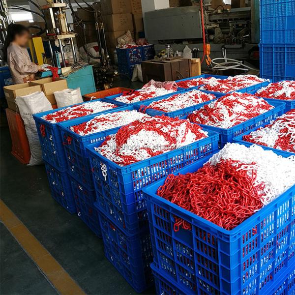 8 мм PE Красный/Белый/Желтый/Черный цветовой пластиковый цепь безопасности для долговечной защиты дорожного движения