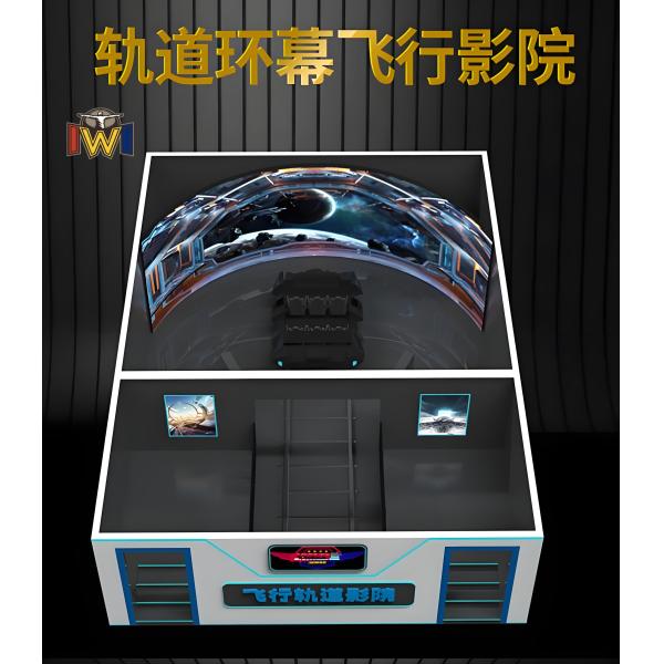 Immersive 4D Flying Theater with 5.1 Surround Sound and 150 Degree Vertical Perspective Curved Screen Cinema Featuring Dual Screen Fusion Technology