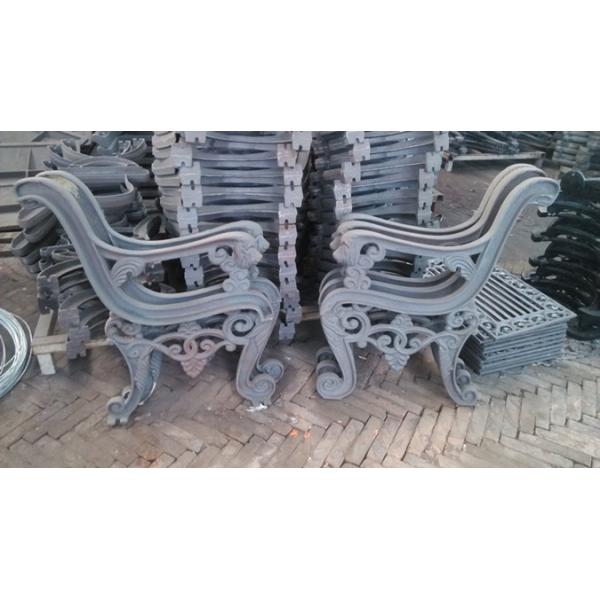 Wood Cast Iron Bench Ends Leg / Decoration Cast Iron Park Bench Parts