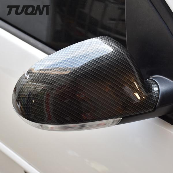 Carbon Fiber Black Replacement Side Mirror Cover Cap For VW Golf GTI MK7 R